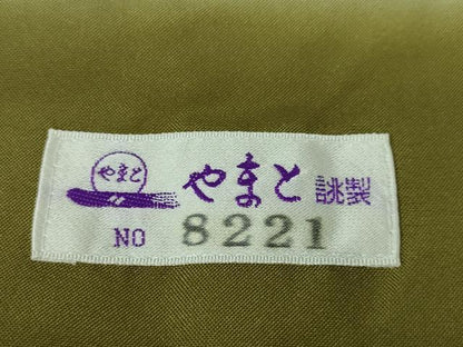 平和屋本店■極上　お召　寄せ小紋柄　千歳茶色地　やまと誂製　逸品　未使用　DZAA6008kh5