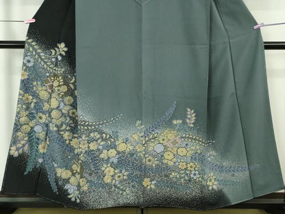 平和屋本店●極上　訪問着　辻が花　たたき染め　暈し染め　金彩　逸品　未使用　DZAA6009kh5