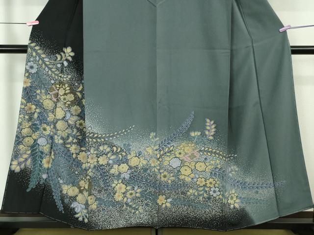 平和屋本店●極上　訪問着　辻が花　たたき染め　暈し染め　金彩　逸品　未使用　DZAA6009kh5