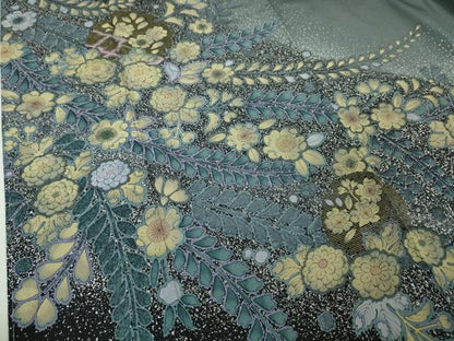 平和屋本店●極上　訪問着　辻が花　たたき染め　暈し染め　金彩　逸品　未使用　DZAA6009kh5