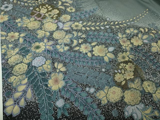 平和屋本店●極上　訪問着　辻が花　たたき染め　暈し染め　金彩　逸品　未使用　DZAA6009kh5