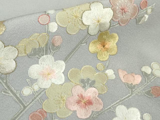 平和屋本店■極上　訪問着　麗光刺繍　総刺繍　花筏　松　梅　楓　藤色地　暈し染め　金銀彩　逸品　未使用　DZAA6015kh5