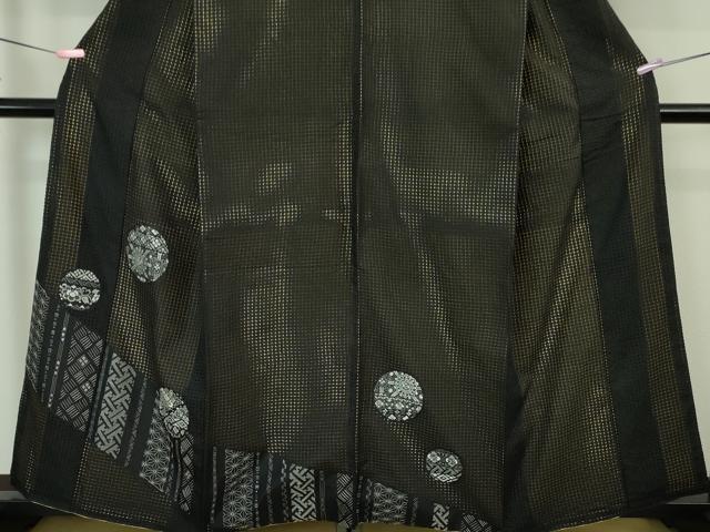 平和屋本店■極上　中国三大刺繍　スワトウ刺繍　汕頭刺繍　総刺繍　本場大島紬　訪問着　正倉院花文　黒地　逸品　DZAA6027kh5