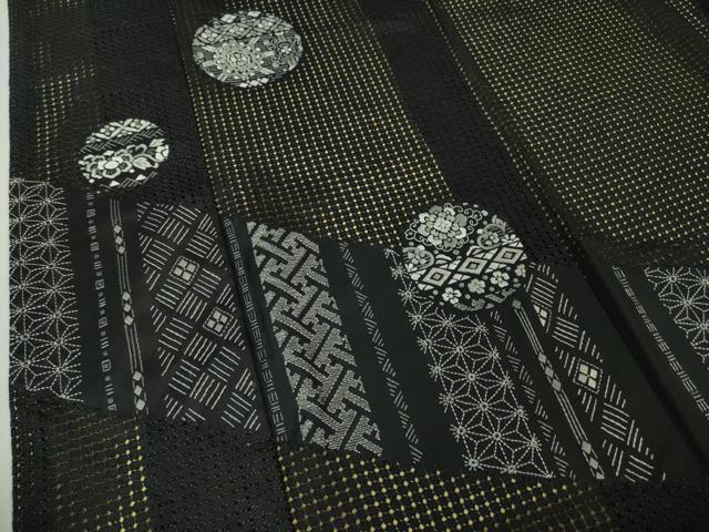 平和屋本店■極上　中国三大刺繍　スワトウ刺繍　汕頭刺繍　総刺繍　本場大島紬　訪問着　正倉院花文　黒地　逸品　DZAA6027kh5