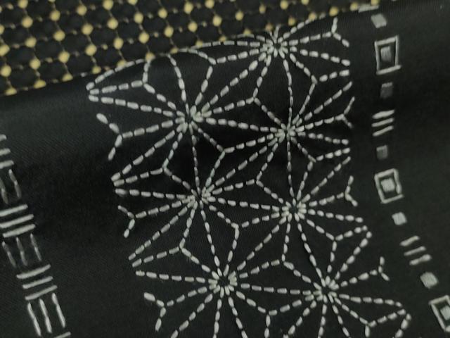 平和屋本店■極上　中国三大刺繍　スワトウ刺繍　汕頭刺繍　総刺繍　本場大島紬　訪問着　正倉院花文　黒地　逸品　DZAA6027kh5