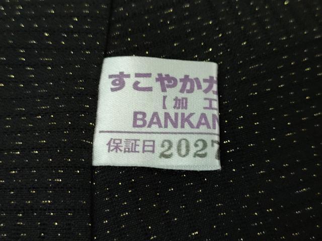 平和屋本店▽極上 BANKANわものや 道中着 スリーシーズン 春夏秋 塵除け ロング丈 市松紋紗 黒地 金通し地 逸品 DZAA6030kh5