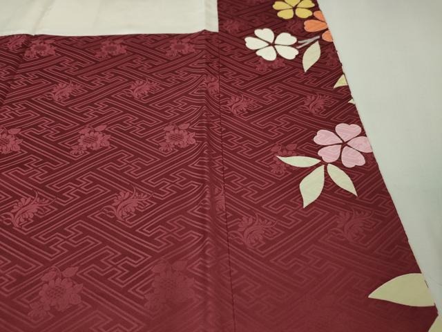 平和屋本店●極上 創業460年・千總 振袖 駒刺繍 飛鶴宝尽くし花文 濃紅色地 金彩 松坂屋扱い 逸品 DZAA6034kh5