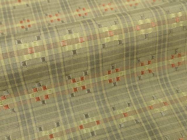平和屋本店●極上　与那国花織　紬　摘要崎原キヨ作　証紙付き　逸品　DZAA6038kh5