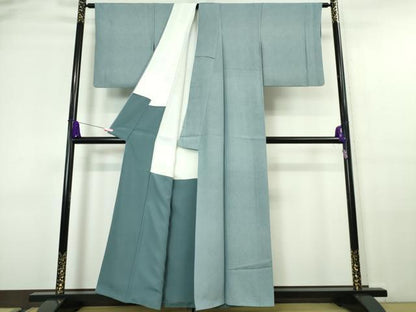平和屋本店●極上 江戸小紋 鮫小紋柄 薄花色×白 逸品 DZAA6042kh5