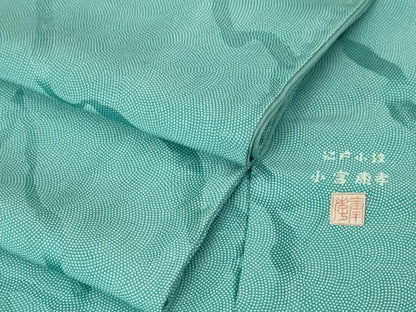 平和屋本店■極上　人間国宝 　小宮康孝　江戸小紋　鮫小紋柄　流水文　逸品　DZAA6043kh5