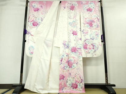 平和屋本店■極上　松田聖子　SEIKO MATSUDA　振袖　刺繍　ハート　舞花文　暈し染め　金彩　逸品　DZAA6045kh5