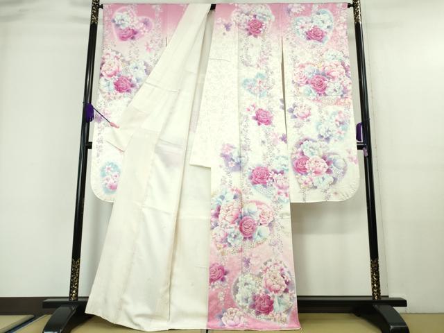 平和屋本店■極上　松田聖子　SEIKO MATSUDA　振袖　刺繍　ハート　舞花文　暈し染め　金彩　逸品　DZAA6045kh5