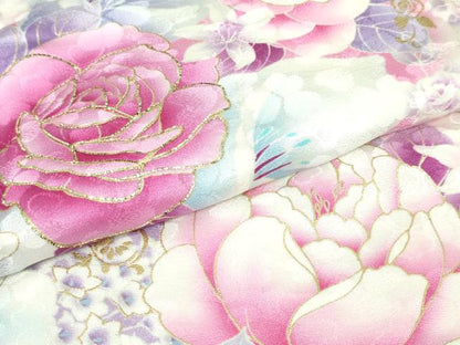 平和屋本店■極上　松田聖子　SEIKO MATSUDA　振袖　刺繍　ハート　舞花文　暈し染め　金彩　逸品　DZAA6045kh5