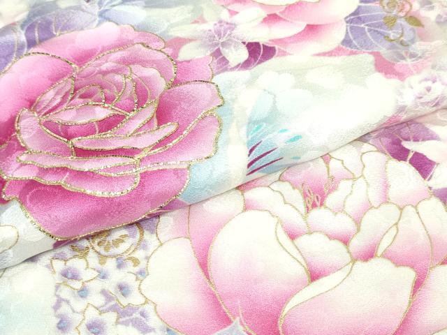 平和屋本店■極上　松田聖子　SEIKO MATSUDA　振袖　刺繍　ハート　舞花文　暈し染め　金彩　逸品　DZAA6045kh5