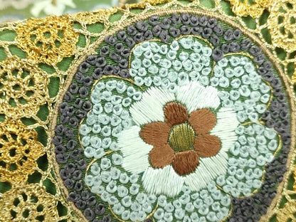 平和屋本店■極上　中国三大刺繍　スワトウ相良刺繍　総刺繍　六通柄袋帯　正倉院鳳凰花文　金糸　逸品　未使用　DZAA6068kh5
