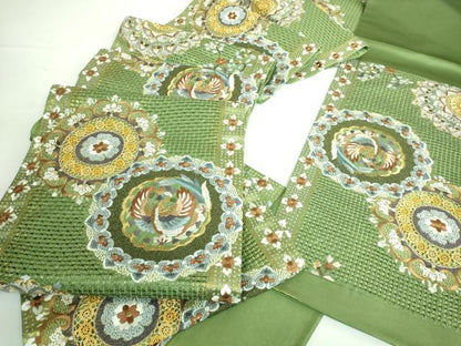 平和屋本店■極上　中国三大刺繍　スワトウ相良刺繍　総刺繍　六通柄袋帯　正倉院鳳凰花文　金糸　逸品　未使用　DZAA6068kh5