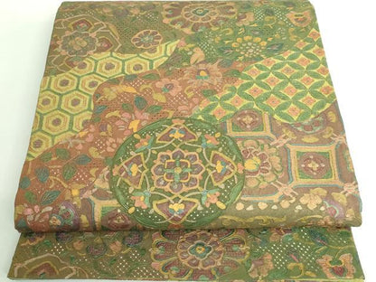 平和屋本店■極上　中国三大刺繍　スワトウ刺繍　汕頭刺繍　相良刺繍　全通柄袋帯　切嵌花文　金彩　逸品　未使用　DZAA6069kh5