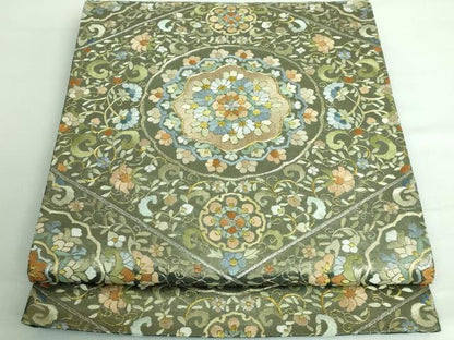 平和屋本店■極上　六通柄袋帯　総刺繍　正倉院花文　金銀糸　逸品　DZAA6074kh5