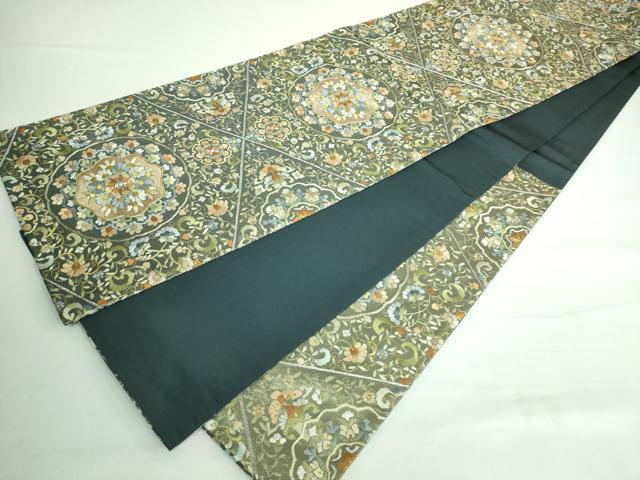 平和屋本店■極上　六通柄袋帯　総刺繍　正倉院花文　金銀糸　逸品　DZAA6074kh5