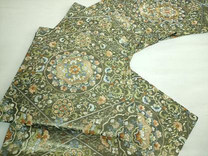 平和屋本店■極上　六通柄袋帯　総刺繍　正倉院花文　金銀糸　逸品　DZAA6074kh5