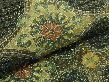 平和屋本店■極上　中国三大刺繍　スワトウ刺繍　汕頭刺繍　全通柄袋帯　七宝花文　金糸　逸品　未使用　DZAA6075kh5