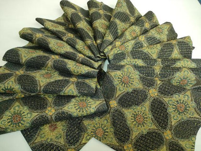 平和屋本店■極上　中国三大刺繍　スワトウ刺繍　汕頭刺繍　全通柄袋帯　七宝花文　金糸　逸品　未使用　DZAA6075kh5