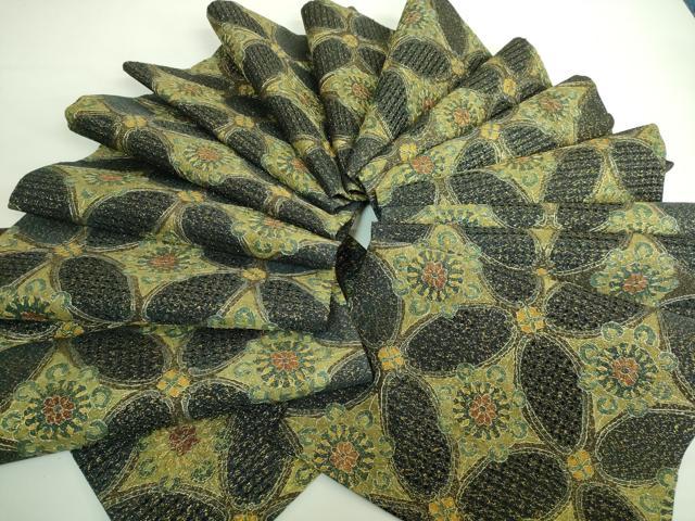 平和屋本店■極上　中国三大刺繍　スワトウ刺繍　汕頭刺繍　全通柄袋帯　七宝花文　金糸　逸品　未使用　DZAA6075kh5