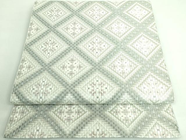 平和屋本店●極上 本場筑前博多織 八寸名古屋帯 菱文 逸品 DZAA6078kh5