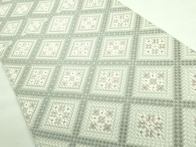 平和屋本店●極上 本場筑前博多織 八寸名古屋帯 菱文 逸品 DZAA6078kh5