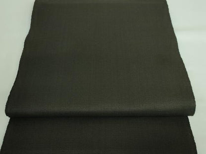 平和屋本店■極上　本場黄八丈　黒八丈　八寸名古屋帯　憲法黒茶色地　逸品　DZAA6083kh5