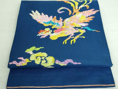 平和屋本店■極上　龍村美術織物　たつむら　九寸開き名古屋帯　おおとり錦　金糸　逸品　DZAA6100kh5
