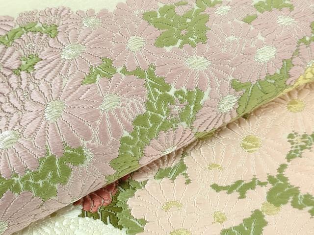 平和屋本店■極上　山口美術織物　皇室　伊勢神宮御用　西陣織　太鼓柄袋帯　唐織　菊地重陽文　保証書・共箱付き　逸品　DZAA6125kh5