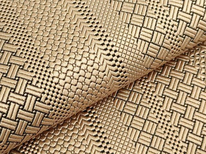 平和屋本店■極上　本場筑前博多織　草木染　手織工房　染匠：小森久　八寸名古屋帯　ジャバラ紋　たとう紙・共箱付き　逸品　DZAA6126kh5