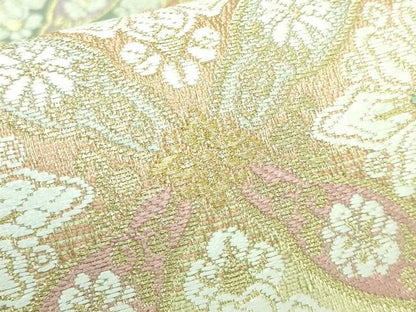 平和屋本店●極上 六通柄袋帯 唐織 七宝花菱文 金糸 やまと誂製 逸品 DZAA6141kh5