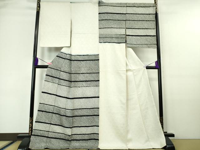 平和屋本店■極上　訪問着　総絞り　横段文　ロング丈　逸品　未使用　DZAA6160kh5