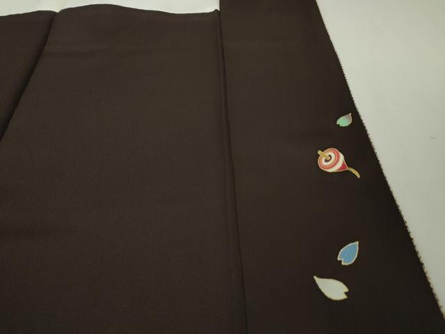 平和屋本店■極上　世界的人形師 辻村寿三郎　ジュサブロー　振袖　兎　玩具　黒紅色地　暈し染め　金彩　たとう紙付き　逸品　DZAA6166kh5