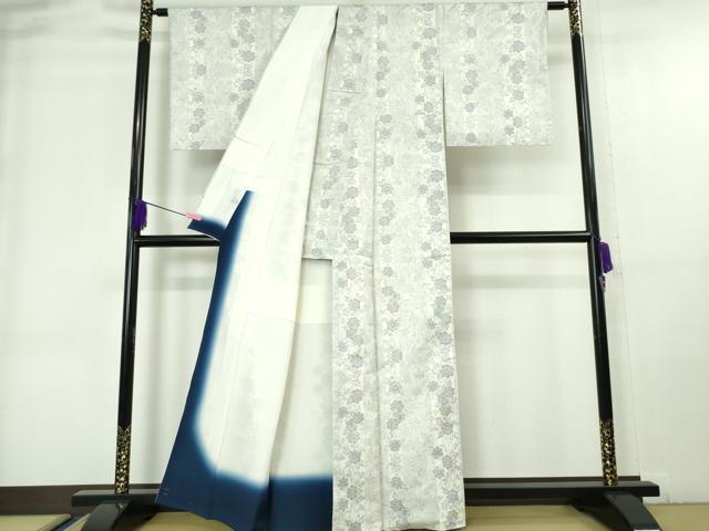 平和屋本店●極上　本場大島紬　白大島　7マルキ　牡丹間道　逸品　DZAA6180kh6