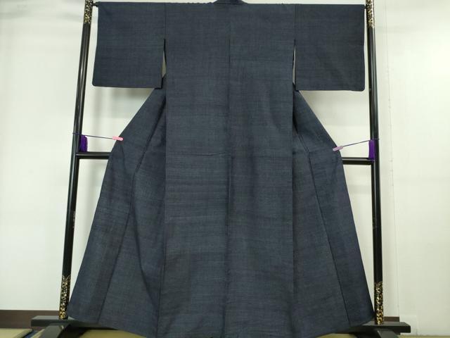平和屋本店▽極上　本場結城紬　重要無形文化財　単衣　100亀甲　総詰め　逸品　DZAA6182kh6