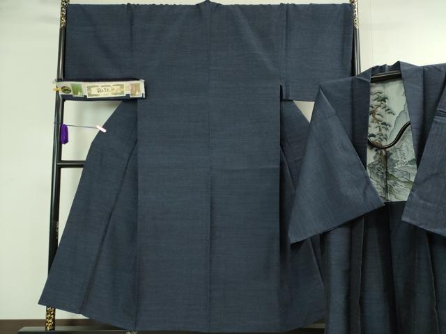 平和屋本店●極上 男性 本場結城玉紬 アンサンブル キングサイズ 結織苑 証紙付き 逸品 DZAA6191kh5