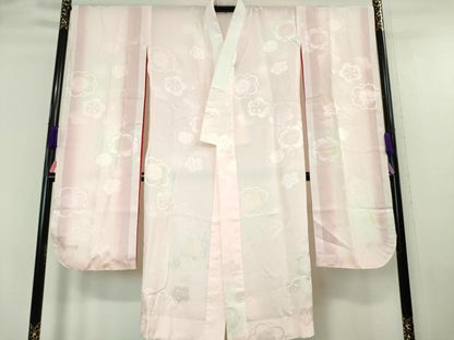 平和屋本店■極上　振袖・長襦袢・袋帯　3点セット　駒刺繍　鬘帯花文　黒地　三越扱い　逸品　DZAA6202kh5
