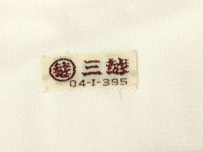 平和屋本店■極上　振袖・長襦袢・袋帯　3点セット　駒刺繍　鬘帯花文　黒地　三越扱い　逸品　DZAA6202kh5