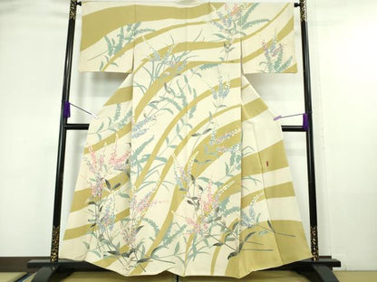 平和屋本店■極上　 本加賀友禅作家　宮野勇造　訪問着　草花文　逸品　DZAA6221kh5