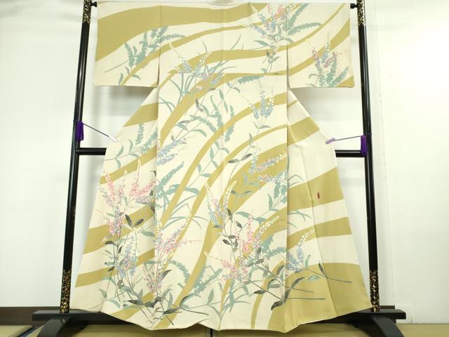 平和屋本店■極上　 本加賀友禅作家　宮野勇造　訪問着　草花文　逸品　DZAA6221kh5