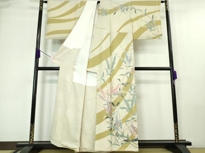 平和屋本店■極上　 本加賀友禅作家　宮野勇造　訪問着　草花文　逸品　DZAA6221kh5