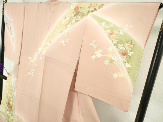 平和屋本店■極上　創業460年・千總　訪問着　駒刺繍　吉祥花文　暈し染め　一斤染色地　金彩　逸品　DZAA6230kh5