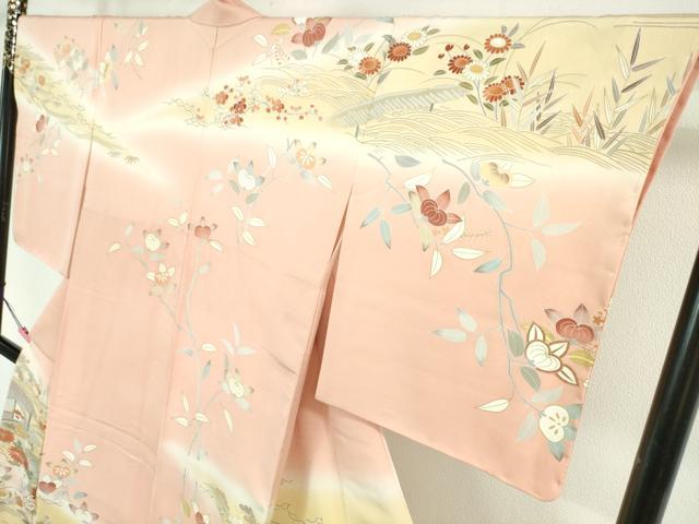 平和屋本店■極上　創業460年・千總　訪問着　駒刺繍　風景吉祥花文　虹色地　暈し染め　金彩　伊勢丹扱い　逸品　DZAA6232kh5