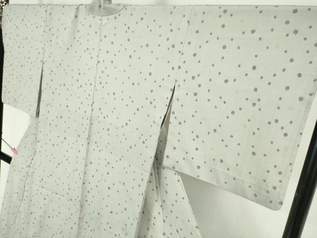 平和屋本店▽極上 結城ちぢみ 単衣 小倉謹製 小倉太々 今幡部 霰文 証紙付き 逸品 DZAA6240kh5