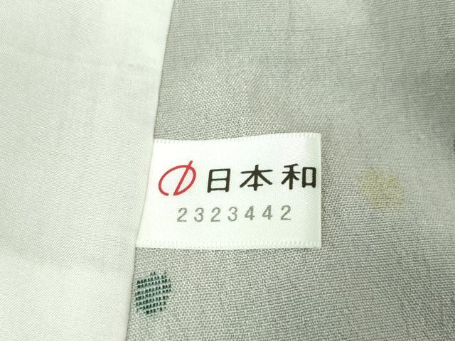 平和屋本店▽極上 結城ちぢみ 単衣 小倉謹製 小倉太々 今幡部 霰文 証紙付き 逸品 DZAA6240kh5