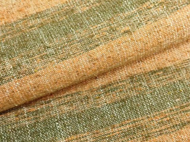 平和屋本店●極上 出羽の織座 八寸名古屋帯 ぜんまい織 横段文 逸品 DZAA6298kh5