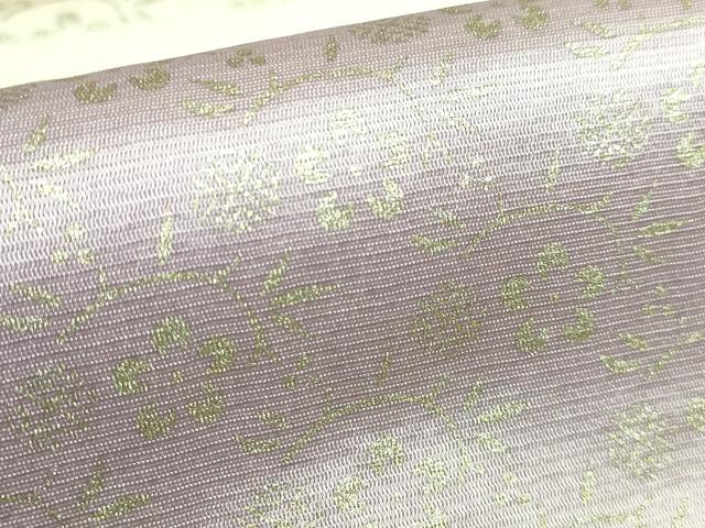 平和屋本店●極上 善之助 着物ブランド 一期一会 両方向 全通柄袋帯 笹蔓緞子 網目文 金彩 逸品 DZAA6310kh5